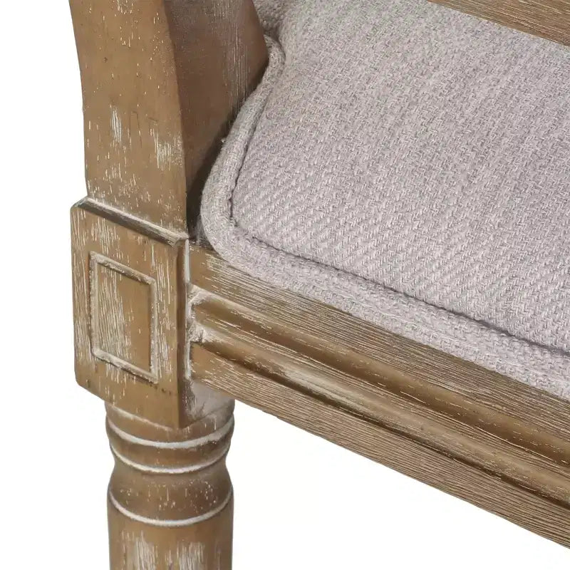 Christopher Knight Home Remuda Set da pranzo circolare a 5 pezzi in legno e canna con rivestimento in tessuto stile country francese