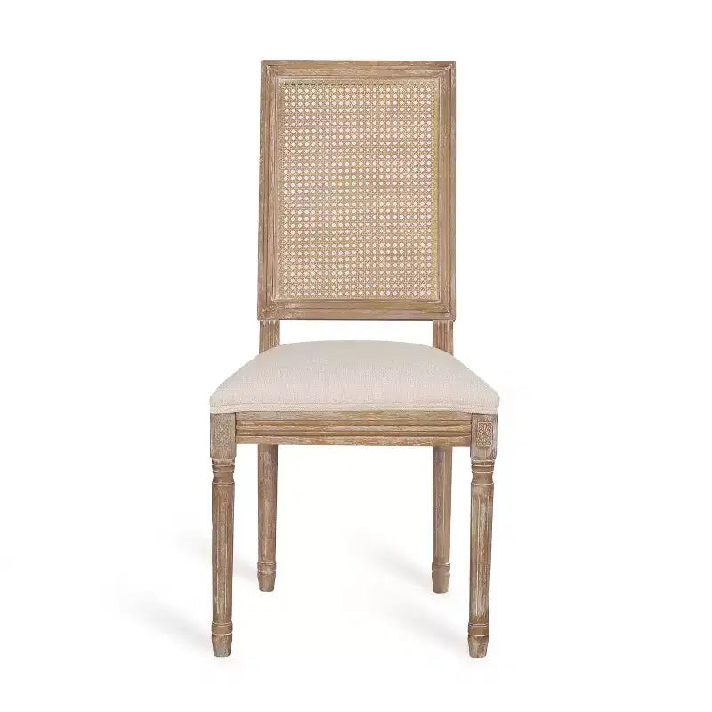 Christopher Knight Home Remuda Set da pranzo circolare a 5 pezzi in legno e canna con rivestimento in tessuto stile country francese