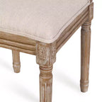 Christopher Knight Home Remuda Set da pranzo circolare a 5 pezzi in legno e canna con rivestimento in tessuto stile country francese