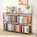 46.5 Console Table with 3 Open Shelves, Multipurpose Sofa and Entryway Table, Compact Storage and Display Rack, Double-Sized Organizer