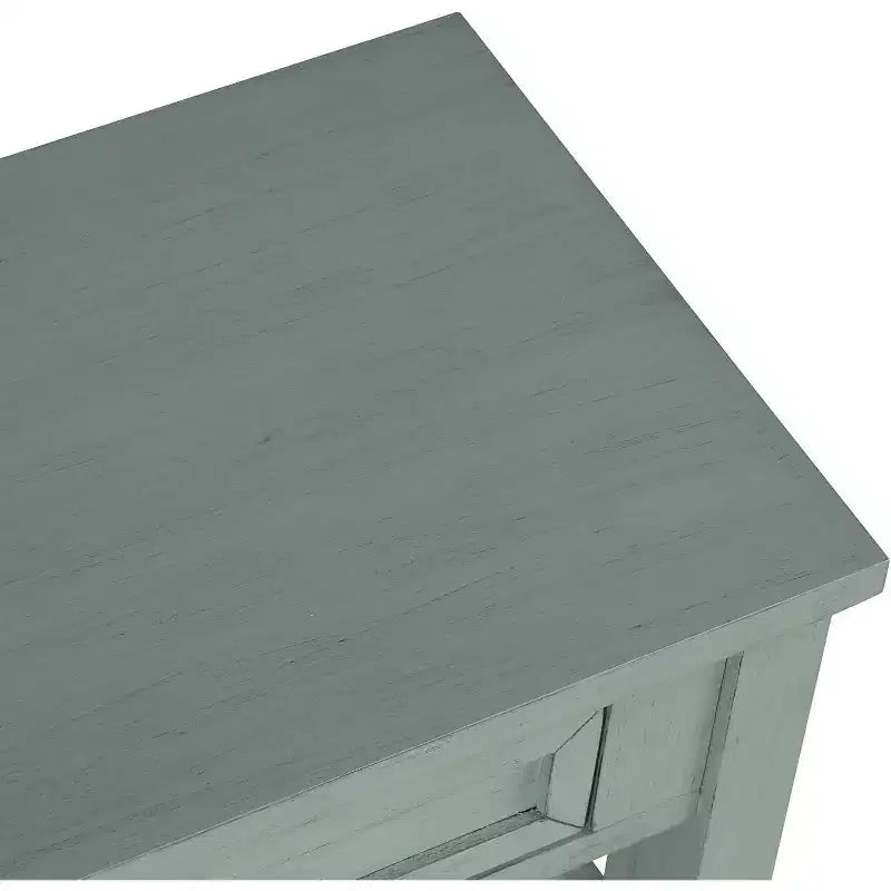 Console da tavolo in stile rustico da 91 cm con 4 cassetti, credenza verde con ripiano portaoggetti, tavolino da divano per ingresso, corridoio, design rustico