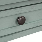 Console da tavolo in stile rustico da 91 cm con 4 cassetti, credenza verde con ripiano portaoggetti, tavolino da divano per ingresso, corridoio, design rustico