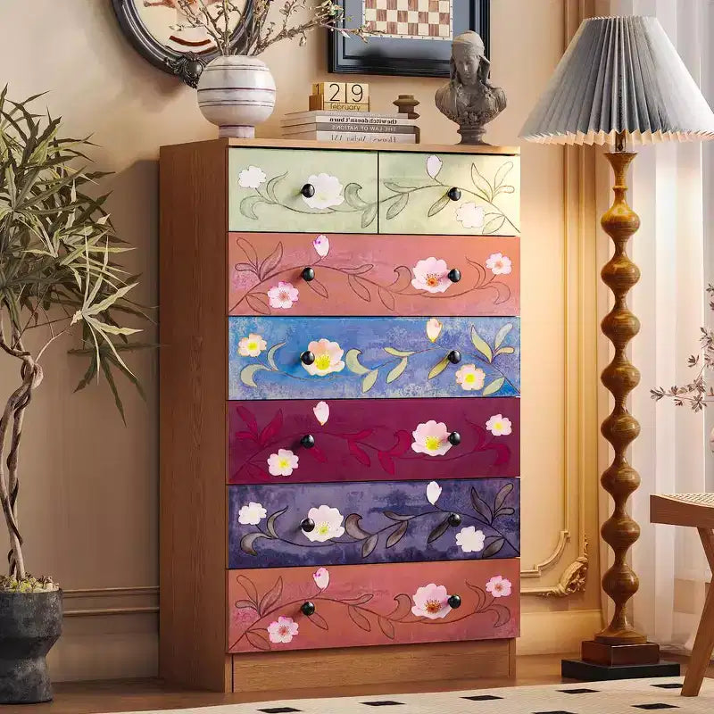 Cassettiera Karl Home a 7 cassetti, in truciolato marrone, 66 cm L