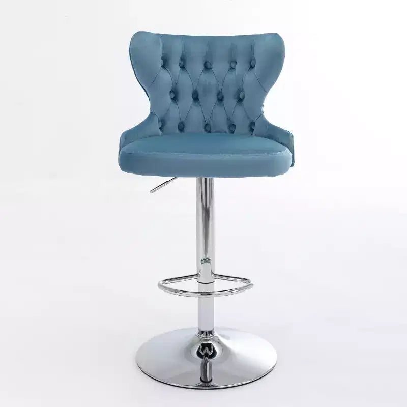Modern Swivel Bar Stools, Adjustable Height 25-33, PU Leather Upholstered with Back Support, for Kitchen Island, Home Pub, Counter