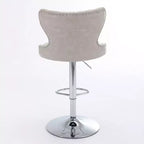 Modern Swivel Bar Stools, Adjustable Height 25-33, PU Leather Upholstered with Back Support, for Kitchen Island, Home Pub, Counter