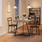 Set tavolo da pranzo per 2, Tavolo e sedie da cucina, Set tavolo da cucina rotondo moderno, Set tavolo da pranzo 3 pezzi per piccoli spazi, Appartamento, Monolocale, Cena