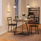 Set tavolo da pranzo per 2, Tavolo e sedie da cucina, Set tavolo da cucina rotondo moderno, Set tavolo da pranzo 3 pezzi per piccoli spazi, Appartamento, Monolocale, Cena