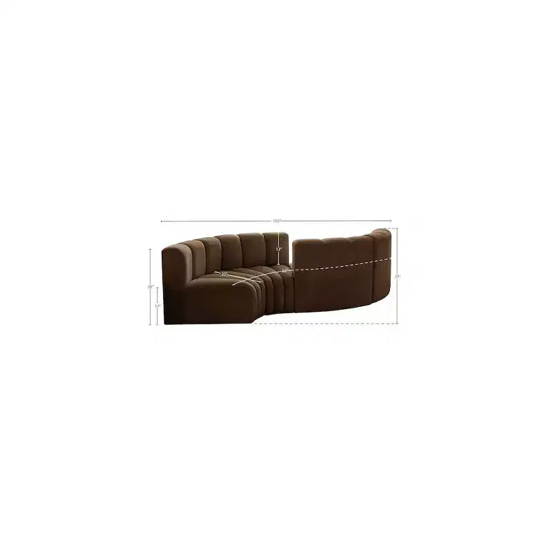 Meridian Furniture, divano modulare in velluto Arc