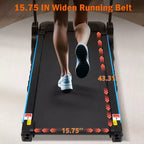 Whisen Home Folding Exercise Machine Treadmill with Cushioned Platform