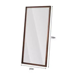 Whisen Full-Length Floor Standing or Wall-Mounted Mirror with Wood Frame, 32*70