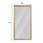 Whisen Full-Length Floor Standing or Wall-Mounted Mirror with Wood Frame, 32*70