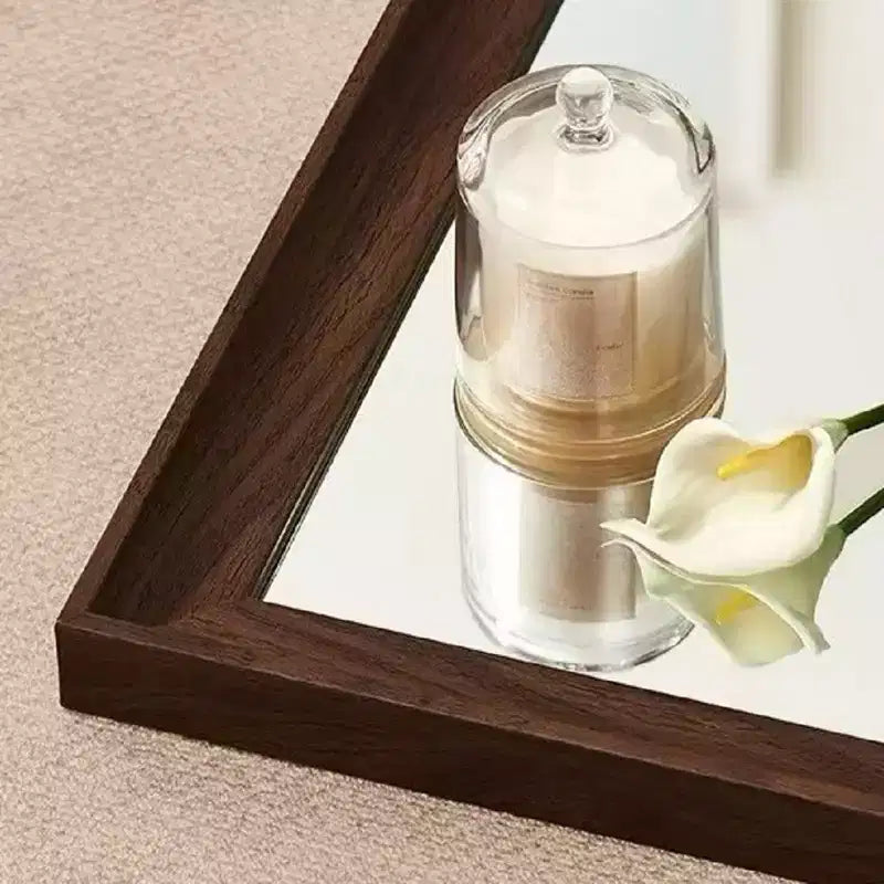 Whisen Full-Length Floor Standing or Wall-Mounted Mirror with Wood Frame, 32*70