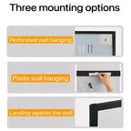 Whisen Full-Length Floor Standing or Wall-Mounted Mirror with Wood Frame, 32*70