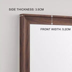 Whisen Full-Length Floor Standing or Wall-Mounted Mirror with Wood Frame, 32*70