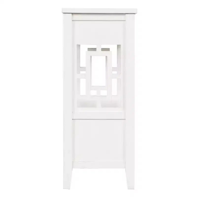 Hostack 36'' Farmhouse Wood Console Table with 4 Drawers and 1 Storage Shelf for Entryway and Living Room , Antique White