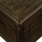 Hostack 40'' Wood Coffee Table with 4 Drawers and Rivet Decoration Legs for Living Room, Easy Assembly, Espresso