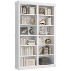 Scaffale alto 74,5" con doppio ripiano, libreria extra large, libreria a 6 ripiani doppia larghezza con 12 scomparti, librerie ampie indipendenti