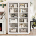 Scaffale alto 74,5" con doppio ripiano, libreria extra large, libreria a 6 ripiani doppia larghezza con 12 scomparti, librerie ampie indipendenti