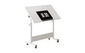 GustoWave Adjustable Height Standing Desk with Wheels - Mobile Rolling Computer Table,Electric Rising Desk for Work & Study