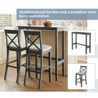 Set da pranzo 48 in legno Whisen Farmhouse con 2 sedie