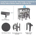 Set da pranzo 48 in legno Whisen Farmhouse con 2 sedie