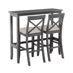 Set da pranzo 48 in legno Whisen Farmhouse con 2 sedie