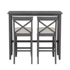 Set da pranzo 48 in legno Whisen Farmhouse con 2 sedie