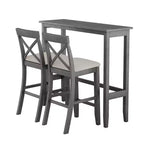 Set da pranzo 48 in legno Whisen Farmhouse con 2 sedie