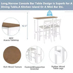 Set da pranzo 48 in legno Whisen Farmhouse con 2 sedie