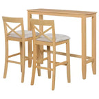 Set da pranzo 48 in legno Whisen Farmhouse con 2 sedie