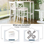 Set da pranzo 48 in legno Whisen Farmhouse con 2 sedie