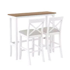 Set da pranzo 48 in legno Whisen Farmhouse con 2 sedie