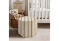 GDFStudio Ellen Farmhouse Hexagonal Printed Stripe Upholstered Ottoman