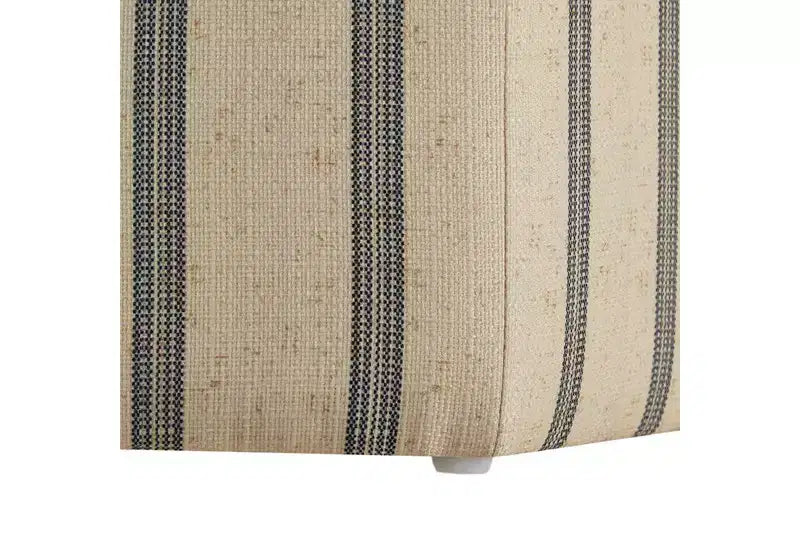 GDFStudio Ellen - Ottomana esagonale imbottita con stampa a righe in stile rustico