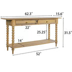 Christopher Knight Home Eleanor Consolle in legno stile rétro con 2 cassetti e ripiano
