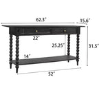 Christopher Knight Home Eleanor Consolle in legno stile rétro con 2 cassetti e ripiano