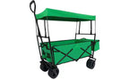 TROPOW Collapsible Folding Wagon Cart C Green Utility Wagon for Camping/Shopping (1-Pack)