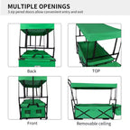 TROPOW Collapsible Folding Wagon Cart C Green Utility Wagon for Camping/Shopping (1-Pack)