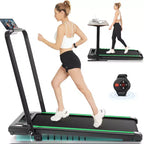 KRISRATE Treadmills with Incline & Touch Screen & Remote Watch for Home, Folding Walking Pad with Handle Bar,3.5HP 7.5MPH Under Desk Treadmill