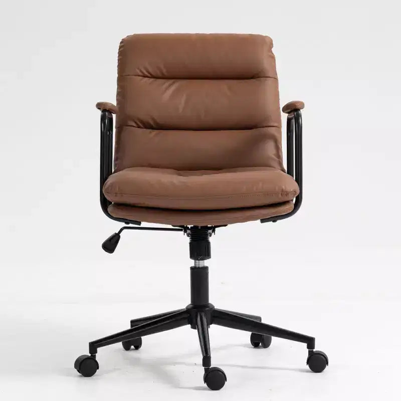 Sedia da scrivania Okak Mid Back, sedia da ufficio con braccioli imbottiti e ruote, sedia da computer per ufficio, sala giochi, studio