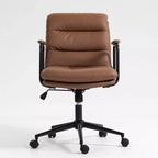 Sedia da scrivania Okak Mid Back, sedia da ufficio con braccioli imbottiti e ruote, sedia da computer per ufficio, sala giochi, studio