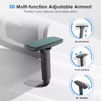 Okak Ergonomic Office Chair, Mesh Desk Chair with Headrest, Adjustable Lumbar Support and Armrests, High Back Gaming Chair for Office, Home