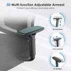 Okak Ergonomic Office Chair, Mesh Desk Chair with Headrest, Adjustable Lumbar Support and Armrests, High Back Gaming Chair for Office, Home
