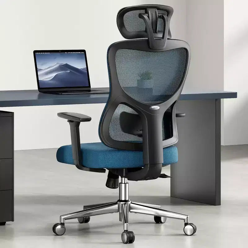 Okak Ergonomic Office Chair, Mesh Desk Chair with Headrest, Adjustable Lumbar Support and Armrests, High Back Gaming Chair for Office, Home