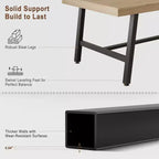 Industrial Dining Table for 6~8 People, 78.7 Long Rectangle Dining Tables, Wooden Kitchen Table with Sturdy Metal Frame for Dining Room