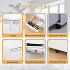 TROPOW 3-Drawer Mobile File Cabinet - Under-Desk Organizer for Home/Office (Unassembled, Fits Letter/Legal/A4)