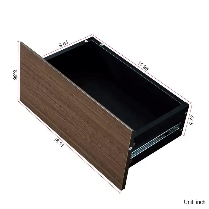 Tavolino allungabile moderno GDFStudio Amelie con 2 cassetti e 2 ripiani