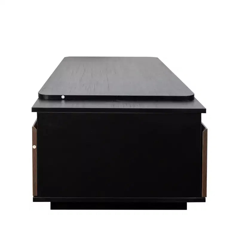 Tavolino allungabile moderno GDFStudio Amelie con 2 cassetti e 2 ripiani