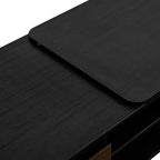 Tavolino allungabile moderno GDFStudio Amelie con 2 cassetti e 2 ripiani