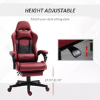 Okak High-Back Gaming Chair with Headrest, Computer Chair with Lumbar Support and Footrest, Office Chair for Study, Reading Room